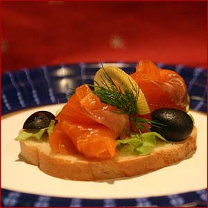 бутерброд с сёмгой